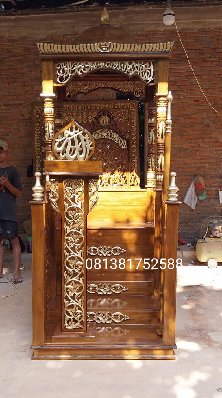 mimbar masjid pintu depan podium minimalis (1)